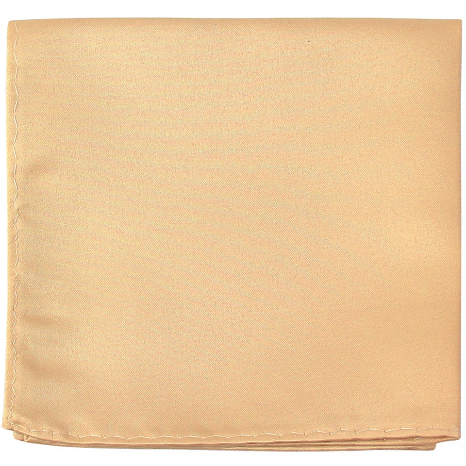 Nuevo Pañuelo Cuadrado de Bolsillo de Poliéster Para Hombre Solo Beige Baile de graduación Boda Fiesta Formal Foto 1 de 2