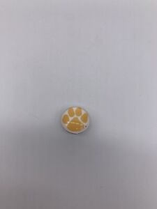 Clemson Tigers Paw Print Football Button/Charm/Ginger Snaps 20 mm