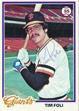 Tim Foli Autographed 1978 TOPPS Card #167 San Francisco Giants 183042