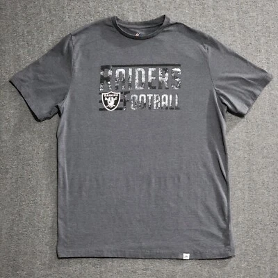 Camiseta Majestic Oakland Raiders Para Hombre Talla Grande 2018 NFL Fútbol Gris Las Vegas Foto 1 de 4