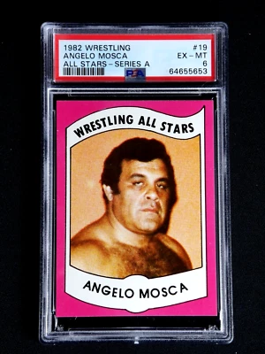 ANGELO MOSCA 1982 WRESTLING ALL STARS SERIES A #19 PSA 6 EX-MT ALL-STARS - Image 1 of 2