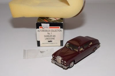 * WM WESTERN MODELS 1 DAIMLER 420 LIMOUSINE MAROON VN MINT BOXED - Immagine 1 di 4
