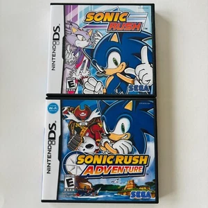 Sonic Rush & Sonic Rush Adventure Nintendo DS Complete CIB Manual OEM TESTED - Picture 1 of 5