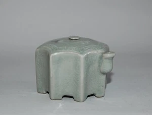 Ceramic water dropper, flying cranes, clouds, sanggam style, celadon, Korea - Picture 1 of 12