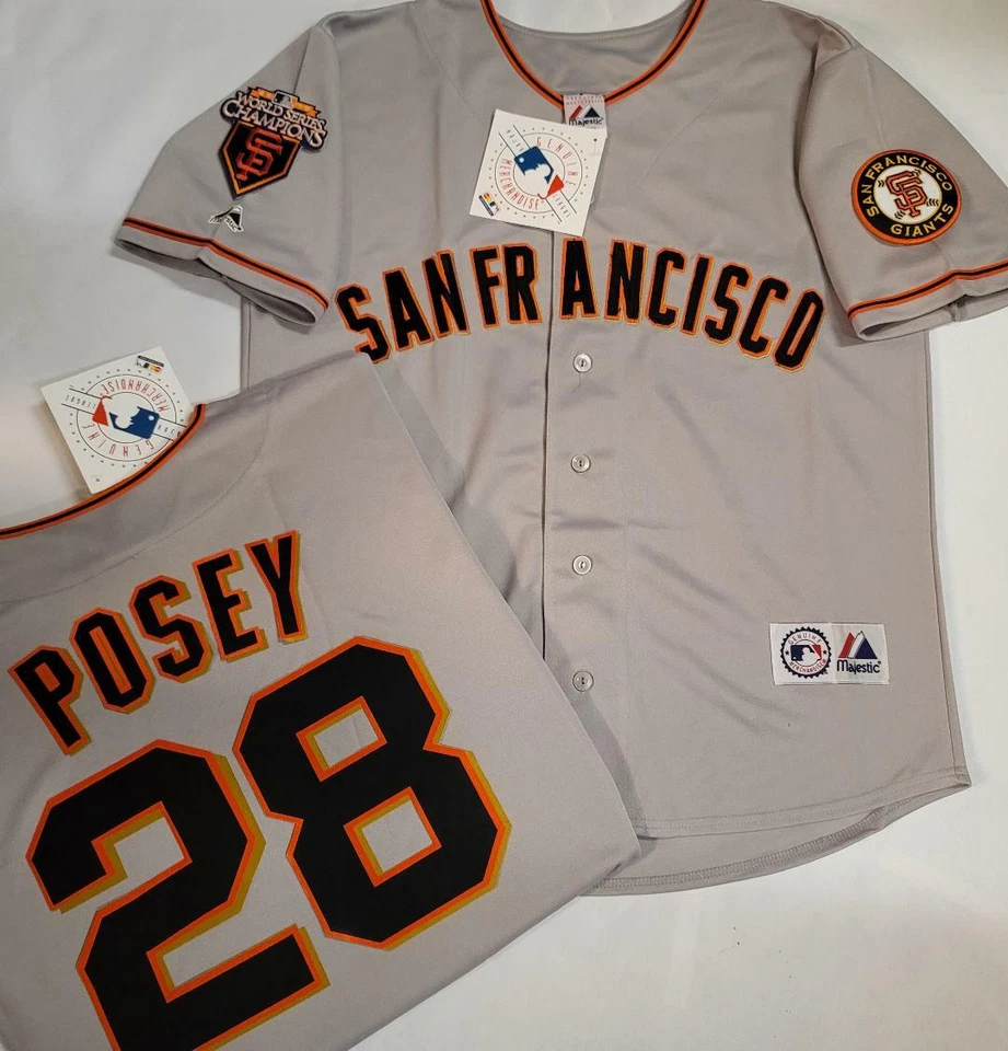 20113 San Francisco Giants BUSTER POSEY 2010 WORLD SERIES Baseball JERSEY - Image 1 of 1