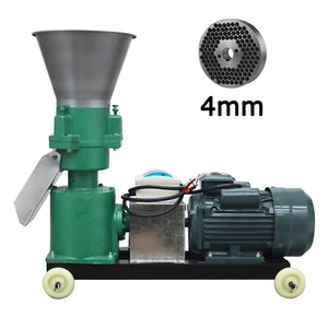 Mulina pellet 220V 3 teste mangimi animali con piastra 4MM 200kg/h 4,5KW - Foto 1 di 24