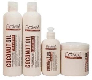 Activee Coconut Oil KIT Extra Hydration Silk Effect Shampoo Conditioner Leaving - Picture 1 of 10