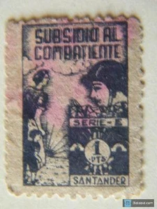 Sello Local de Santander, Subsidio al combatiente. 25 cts. ORD: 2300 - Bild 1 von 1