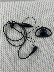 HQRP D Shape Earpiece Hands Free Headset PTT Mic for Motorola Radio Devices - Picture 1 of 4