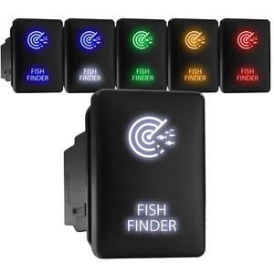 FISH FINDER Symbol - LED Push Button - Direct Replacement (Fit: TOYOTA) - Picture 1 of 5