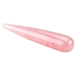 Varita de masaje de cristal de cuarzo rosa natural de 10 cm 1 pieza piedras preciosas placer varita Yoni - Imagen 1 de 6