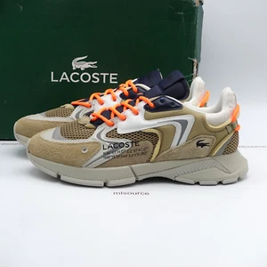 Size 13 Men's Lacoste L003 Neo 123 1 SMA Sneakers 745SMA0001KN1 Khaki/Navy - Picture 1 of 8