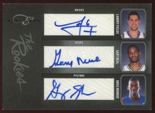2010-11 Elite Black Box The Rookies Signatures Landry Fields Neal Greg Monroe #7