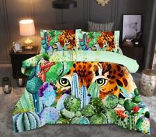 3D Cactus Tiger NAO5351 Bed Pillowcases Quilt Duvet Cover Set Queen King Fay