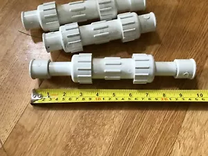 Lot of 3 PVC 1/2" Pipe Repair Expansion Couplings - Durable & Easy to Install - Picture 1 of 6