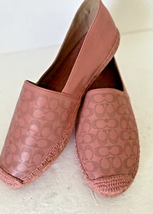 Coach Espadrille-Slipper Leder rosa Größe 9,5B. NEUWERTIG - Bild 1 von 6