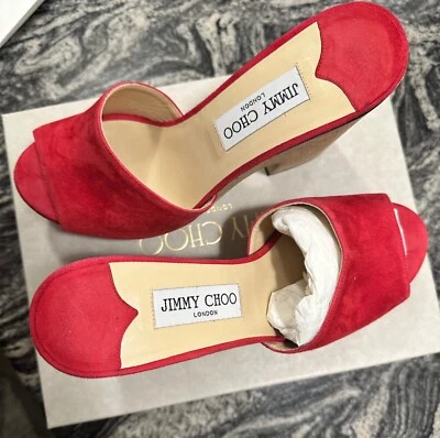 Auténticas sandalias de cuña Jimmy Choo para mujer talla 39 con caja y polvo ba Foto 1 de 4