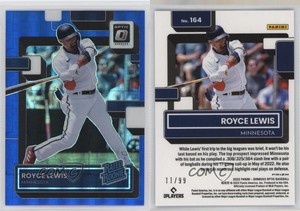 2022 Panini Donruss Optic Rated Blue Pandora Prizm /99 Royce Lewis Rookie RC