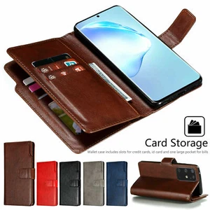 For Samsung Note20 S10 A51 A71 A11 A30 A50 Wallet Card Slot Leather Case Cover - Picture 1 of 43