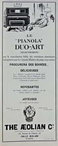 PUBLICITÉ DE PRESSE 1926 LE PIANOLA PIANO DUO-ART - THE AEOLIAN Co - Picture 1 of 1
