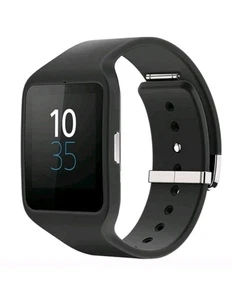 Sony SWR50 Smart Watch 3 Health & Fitness Tracker Black Sports Band + Strap - Picture 1 of 14