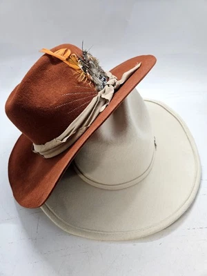 Lot of 2 Idyllwind Women's Sweet As Sugar & Maybelle Wool Felt Cowboy Hats Sz 7 - Image 1 of 4