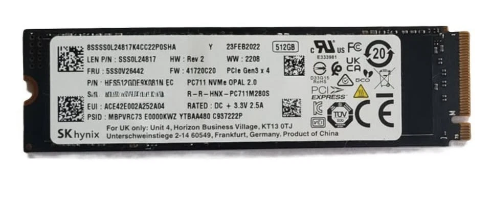 SK hynix PC711 512GB NVMe SSD – M.2 2280 - Image 1 of 1