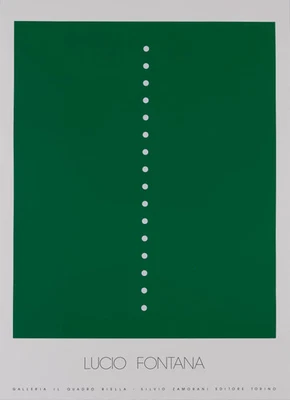Póster serigrafiado Lucio Fontana: Concetto Spaziale Verde Foto 1 de 4