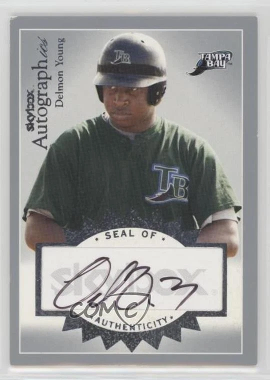2004 Skybox Autographics Auto Silver /100 Delmon Young #A-DY Auto - Image 1 of 2