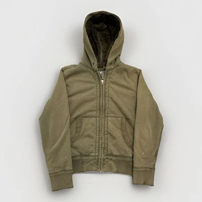 Sudadera con Capucha American Eagle Para Hombres Gruesa Y2K Forrada de Piel Sintética Talla M Cremallera Completa Preppy Foto 1 de 4