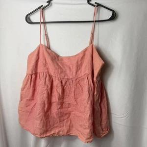 VELVET By Graham & Spencer Masie Linen Pink Tank Top Allure $150 Size S New NWT - Picture 1 of 10