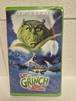 VHS How the Grinch Stole Christmas, Jim Carey, rated PG, see pics - Image 1 of 3