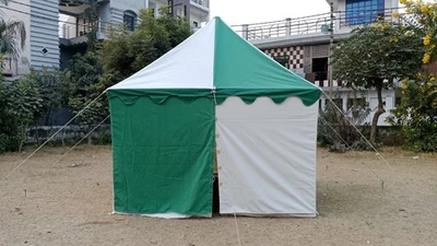 VENTA FIN DE SEMANA Caballero Medieval Casa Larp Camping Tienda Funcional Verde Blanco Foto 1 de 4