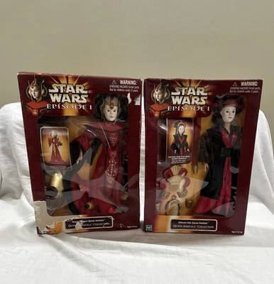 Lote de 2 muñecas Starwars Ultimate Hair & Royal Elegance Queen Amidala en caja Foto 1 de 2