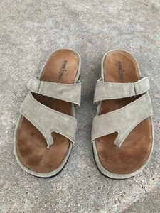 Minnetonka Womens 9 Leather Sandals Suede Adjustable Strap Outdoor - Picture 1 of 8