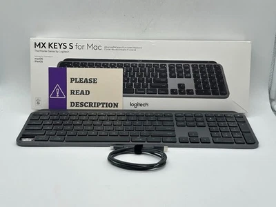 Logitech MX Keys S Full-Size Bluetooth Wireless Keyboard - Black READ - Image 1 of 4