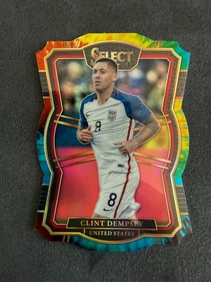 2017-18 Panini Select -Die-Cut Clint Dempsey #154 Tie-Dye Prizm /30 - Image 1 of 2