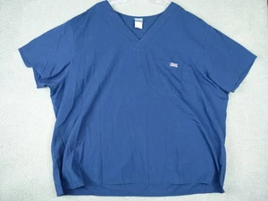 Cherokee 3X-Large Navy Medical V-Neck Pocket Scrub Top - Picture 1 of 6