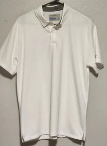Twillory Athleisure Polo Shirt Mens L White Performance Golf Performance Casual - Picture 1 of 7