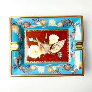 Cenicero Hermes Shell Flowers Monarch usado con caja DDP - Imagen 1 de 10