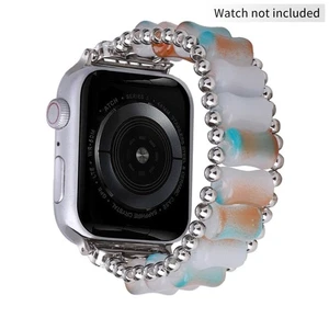 Correa de metal de resina para Apple Watch Series 9 8 7 6 5 SE 41 mm 44 mm acero inoxidable - Imagen 1 de 15