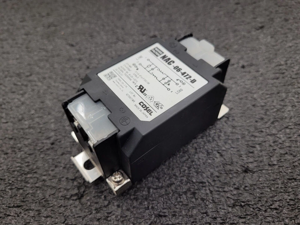 Cosel NAC-06-472-D Power Line Noise Filter 6A 6 AMP 250VAC 50/60Hz 2 Lines - Image 1 of 4