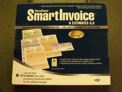 Versa Check Smart Invoice Estimate 2005 CD-Rom PC Software New Old Stock - Image 1 of 4