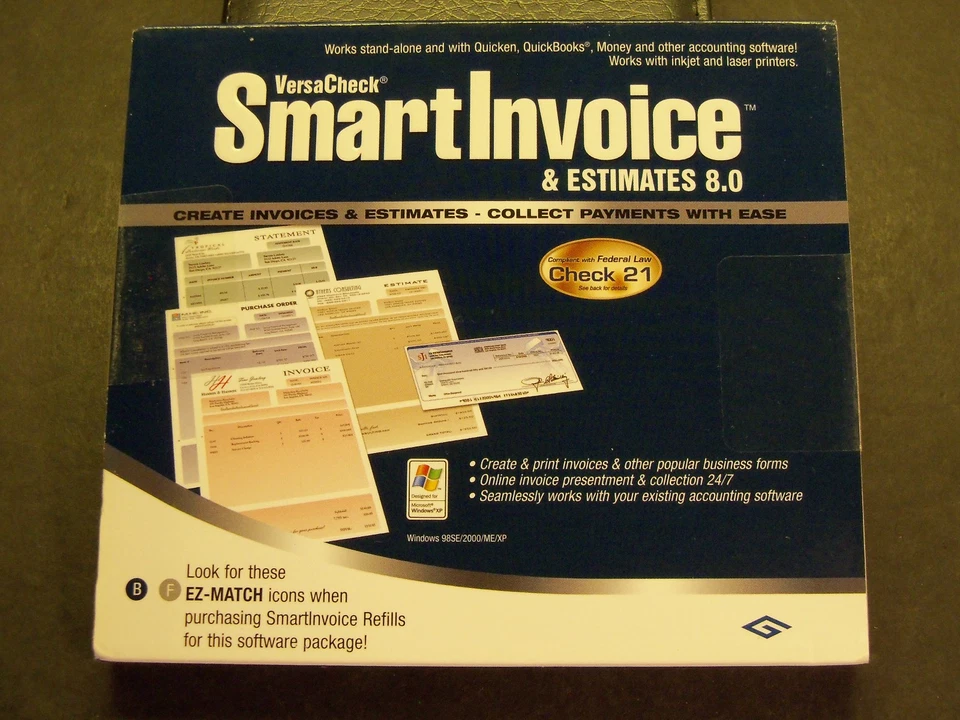 Versa Check Smart Invoice Estimate 2005 CD-Rom PC Software New Old Stock - Image 1 of 4