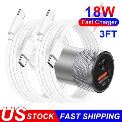 18W Type-C Fast Car Charger Adapter Socket For Apple iPhone 16e 15 Pro Max Plus - Image 1 of 4