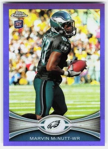 2012 Topps cromo púrpura refractores Marvin McNutt novato #61 Eagles RC/499 - Imagen 1 de 2