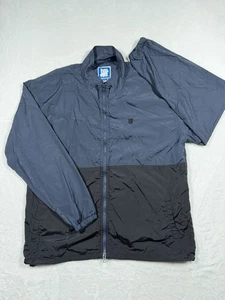 Undefeated Black Blue Full Zip Windbreaker Jacket Mens XL Packable - Picture 1 of 12