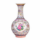 Vase pneu mince chinois Jingdezhen famille porcelaine rose reproduction antique