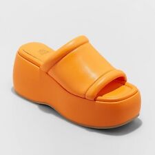 Women's Alanna Slide Wedge Heels - Wild Fable Orange 11