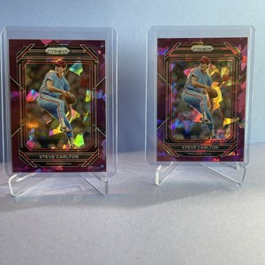 2023 Panini Prizm Baseball Steve Carlton #180 Purple Cracked Ice Lot of 2